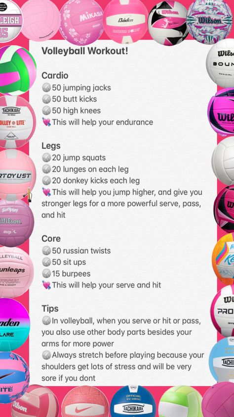 Volleyball Daily Workout, Volleyball Morning Routine, How To Get Ready For Volleyball Tryouts, List Of Sports To Try, What To Bring To Volleyball Tryouts, How To Prepare For Volleyball Tryouts, Volleyball Terms And Meanings, Workouts For Volleyball Players, Volleyball Notes