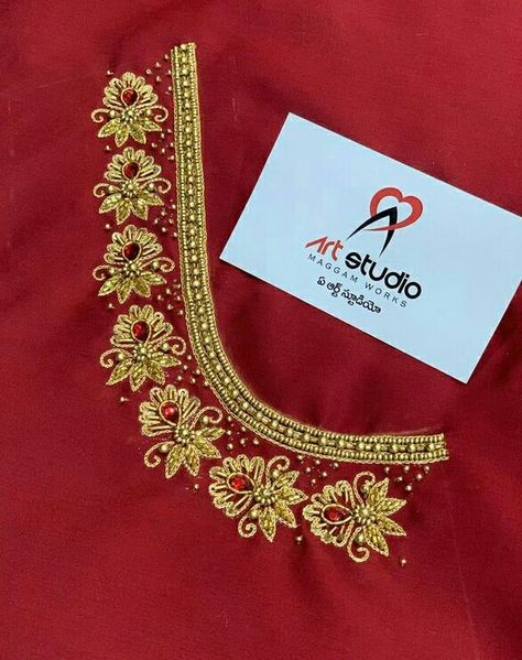 Work Blouse Hand Designs, Blouse Maggam Work, Aari Design, Maggam Work Blouse, Hand Work Design, Simple Hand Embroidery Patterns, Aari Blouse, Latest Blouse Designs Pattern, Birds Embroidery Designs