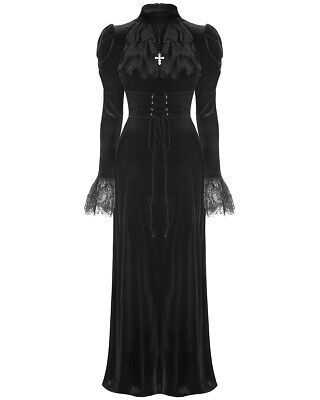 Dark In Love Womens Long Victorian Gothic Mourning Velvet Maxi Dress Dark Dresses Elegant, Dark Victorian Dress, 1800s Fashion Women, Modern Victorian Dress, Victorian Goth Outfits, Long Gothic Dress, Victorian Inspired Dress, Victorian Gothic Aesthetic, Victorian Gothic Dress