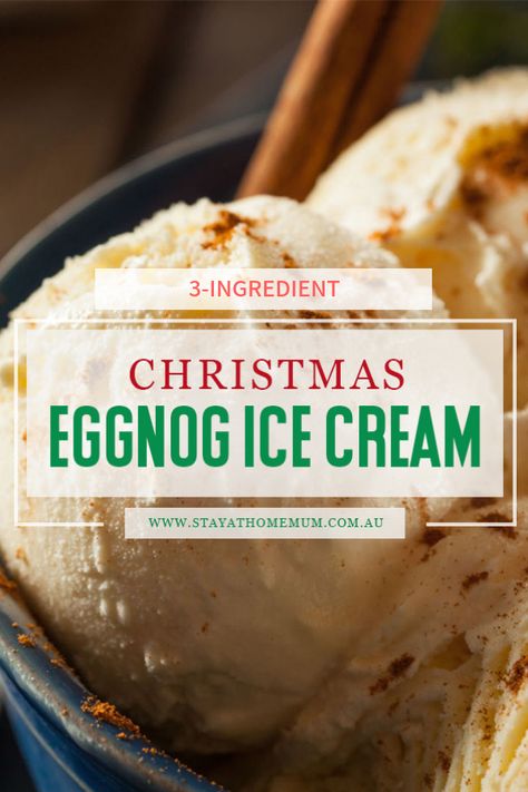 Snowcream Recipe, Eggnog Ice Cream, Christmas Eggnog, Easy Eggnog, Christmas Ice Cream, Snow Ice Cream, Snow Cream, Ice Cream Maker Recipes, Yummy Ice Cream