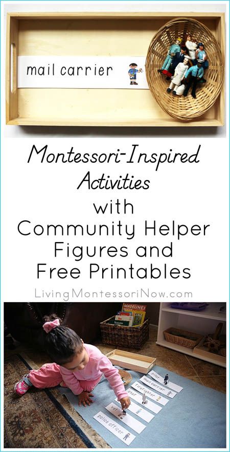 Lots of free community helper printables and ideas for using free printables and community helper figures to create Montessori-inspired activities for toddlers and preschoolers Community Helpers Printables, Community Helpers Activity, Community Helpers Kindergarten, Community Helpers Activities, Community Helpers Unit, Community Helpers Theme, Community Helpers Preschool, Montessori Lessons, Montessori Practical Life