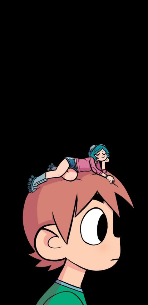 Scott And Ramona, Scott Pilgrim Comic, Ramona Flowers, Scott Pilgrim Vs The World, Vs The World, Scott Pilgrim, Wallpaper Ideas, Cartoon Character, The Mind