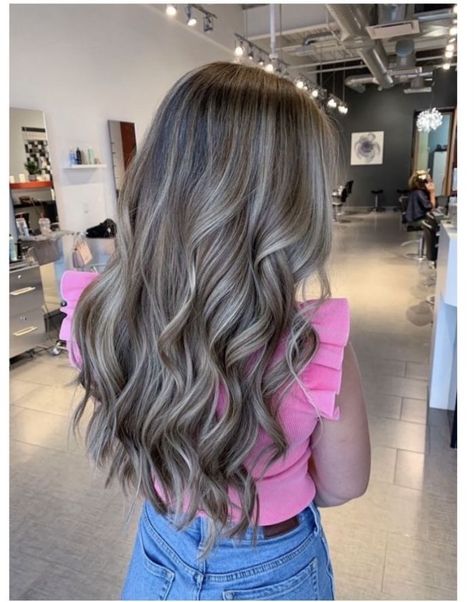 Brown Hair With All Over Highlights, Dimensional Mushroom Blonde, Heavy Highlights On Dark Hair, Ash Brown Hair Balayage, Ash Blonde Hair Balayage, Baylage Hair, Venus Of Willendorf, Hair Goal, Summer Blonde Hair