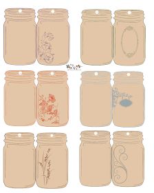 Blank Printable Gift Tags, Jar Template, Hantverk Diy, Jar Tags, Blank Gift Tags, Wedding Planner Printables, Ball Jars, Planner Printables Free, Jar Labels