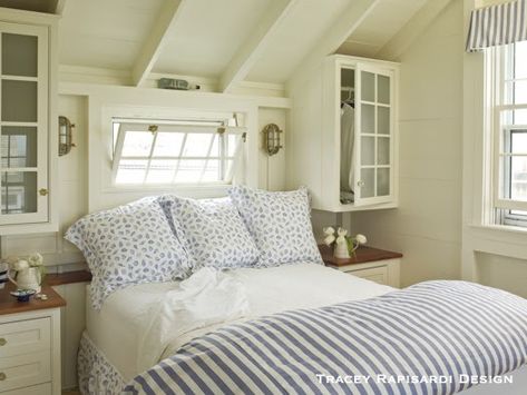 New England Beach House Aesthetic, Nantucket Cottage Interiors, Compound Living, Diy Closets, Comfy Bedrooms, Bunkie Ideas, Vacation Cabins, Cape Cottage, Nautical Cottage