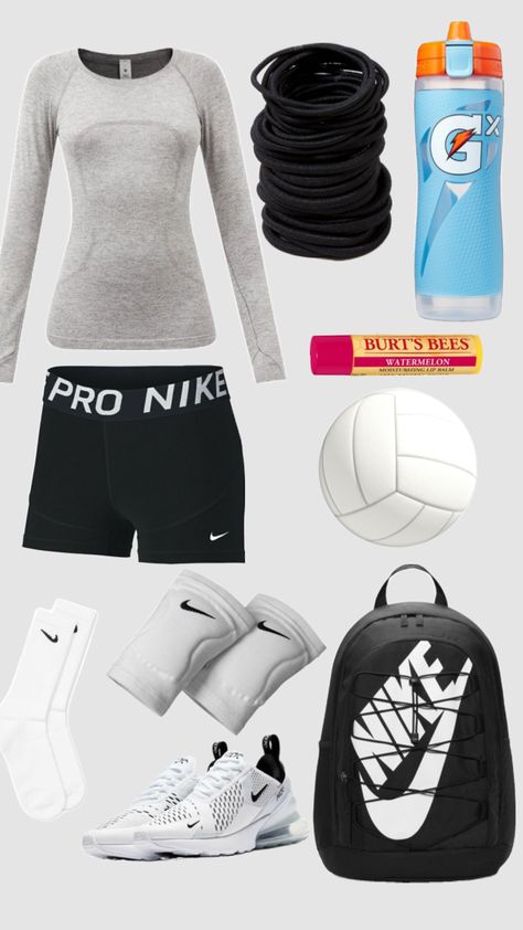 Volleyball fit 1 Volleyball Fits Aesthetic, Vollyball Outfits, Volleyball Fits, Sport Fits, Cute Volleyball Outfits, Volleyball Bag, Sports Aesthetics, Volleyball Aesthetic, Volleyball Tryouts