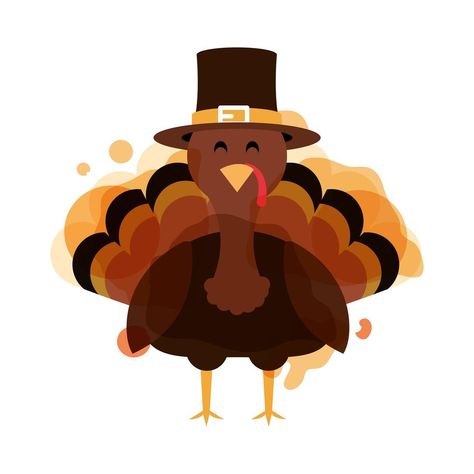 turkey with pilgrim hat Pilgrim Hat, Turkey Recipes Thanksgiving, Gobble Gobble, Thanksgiving Turkey, Vector Icons, Vector Art, Vector Free, This Is Us, Thanksgiving