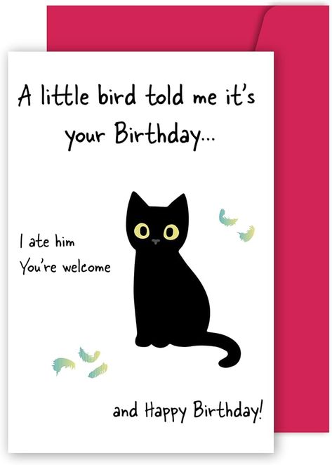 Amazon.com : TMTECHJS Funny Cat Birthday Greeting Cards Cute Greeting Cards Funny Gifts For Couples Best Greeting Cards : Office Products Cute Card Ideas For Mom, Cute Cat Birthday Cards, Cat Pun Birthday Card, Quick Birthday Card Ideas, Funny Cards For Friends Birthday, Birthday Cute Drawings, Birthday Card Ideas For Mom Homemade, Birthday Card Decoration Ideas, Joke Birthday Cards