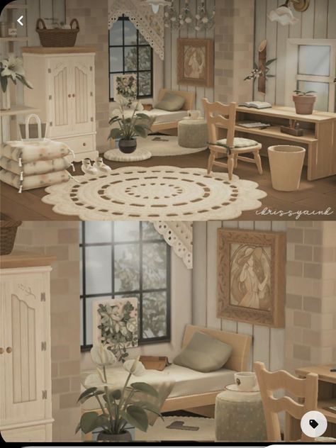 A Grilling Paradise Acnh, Cottagecore Bedroom Animal Crossing, Bea House Acnh, Acnh Skye House, Cute Animal Crossing Bedroom Ideas, Animal Crossing Interior Design Living Room, Animal Crossing House Interior Ideas Bedroom, Acnh Roomates, Animal Crossing House Ideas Bedroom