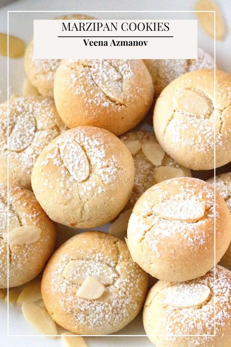 Marzapane Recipe, German Marzipan Cookies, Cookies With Marzipan, Marzipan Cookies, Marzipan Desserts, Marzipan Cookies Recipe, Homemade Marzipan Recipe, Marzipan Recipe, Greek Cookies