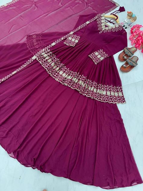 💫🌸Faux Georgette 5 MM Sequence Work Full Sleeves Top With Lehenga And Dupatta🌸💫 💫Product Code :- AD135💫 😍Original Picture😍 💃Top Details💃 ✔️Top Fabric : Heavy Faux Georgette ✔️Top Work : Embroidery 5 mm Sequence Work With Full Sleeve With Tassels ✔️Top Length : 35-36 Inch ✔️Top Size : up to 42 XL Free SIze & XXl 44 Margin *(Full Stitched ) 💃Lehenga Details💃 ✔️Lehenga Fabric : Heavy Faux Georgette ✔️Lehenga Work : Plain ✔️Lehenga Length : 40 Inc ✔️Lehenga Size : Free Size (Full Stitch) ... Top With Lehenga, Desi Fusion, Full Sleeves Top, Desi Dress, Lehenga Dupatta, Cotton Lehenga, Sabyasachi Lehenga, Full Sleeve Top, Georgette Lehenga