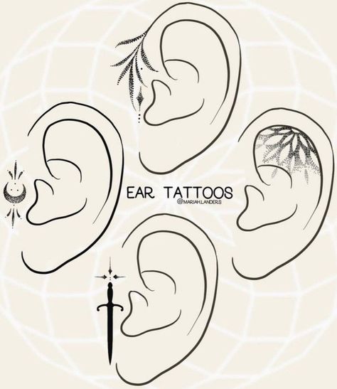 Tattoo Dotwork, Ear Tattoos, Small Pretty Tattoos, Tattoo Flash Art, Dream Tattoos, Elegant Tattoos, Dope Tattoos, Little Tattoos, Simplistic Tattoos