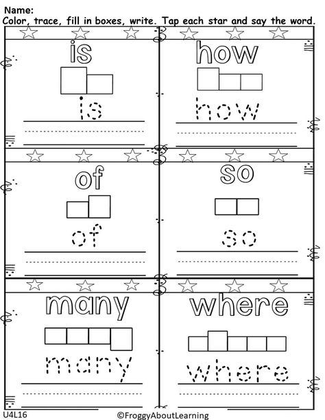 Kindergarten High Frequency Trace and More (Journeys) - Amped Up Learning Language Arts Binder Cover, Language Arts Preschool, Language Arts Kindergarten, Language Arts Bulletin Boards, Letter Fluency, Preschool Language Arts, Orthographic Mapping, Sight Word Flashcards, Reading Materials