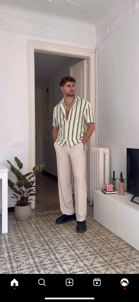 Male Summer Fashion, Men Linen Outfit Summer, Semi Formal Men Outfit, Linen Outfit Summer, Linen Summer Outfits, Beige Linen Pants, Linen Outfit, Semi Formal Outfit, Semi Formal Outfits