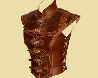 Female Leather Armor Dress, Womens Archer Costume, Brown Ren Faire Vest, Luxury Medieval Cosplay Costume For Larp, Luxury Dresses For Larp For Women, Luxury Dresses For Women For Larp, Medieval Accessories Modern, Luxury Black Costumes For Larp, Ren Faire Costume Suits