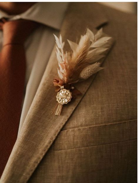 Eucalyptus Pampas Boutonniere, Pampas Boutineer, Pampas Grass Boutonniere Diy, Simple Boho Boutonniere, Rustic Boho Boutonniere, Western Style Boutonniere, Boho Fall Boutonniere, Boutonniere Wedding Boho, Diy Boho Boutonniere