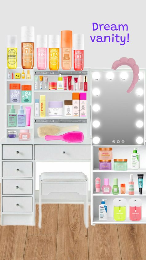 #vanity #tayloralisonswift #swiftie #preppy #skincare #fyp #brynn #oufitinspo #popular #shufflefyp Preppy Room Decor Vanity, Preppy Vanity Setup Ideas, Preppy Vanity Ideas, Preppy Makeup Stand, Preppy Skin Care Organizer, Preppy Vanity, Preppy Skincare/makeup, Preppy Room, Taylor Alison Swift