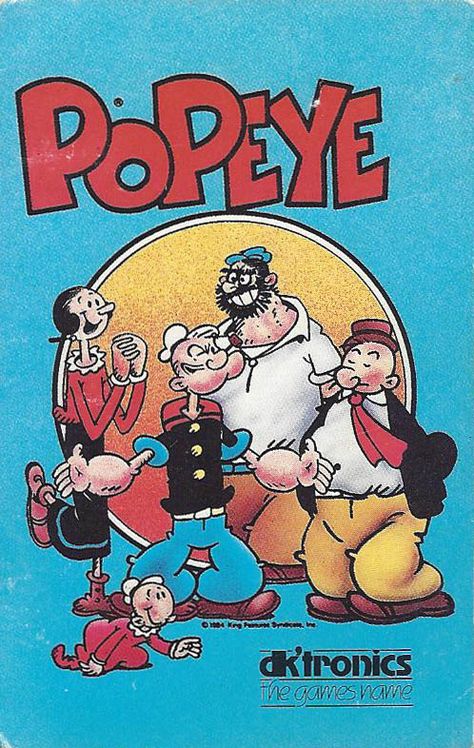 Popeye Old Cartoons 90s, Olive Cartoon, Popeye Olive, Betty Boop Posters, 90s Graphic Design, Popeye Cartoon, Popeye And Olive, Popeye The Sailor Man, Zx Spectrum