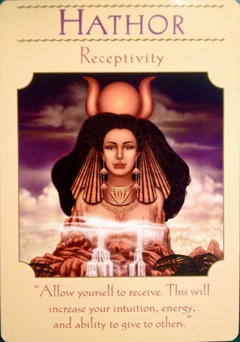 Hathor; Goddess Guidance Oracle Cards; Doreen Virtue Goddess Guidance Oracle, Angel Tarot, Angel Oracle Cards, Oracle Card Reading, Doreen Virtue, Angel Guidance, Oracle Tarot, Angel Messages, Angel Cards