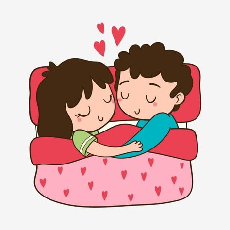 Cute Couples In Bed, Bed Clipart, Animated Couple, Couple Png, Couple Avatar, Baby Avengers, Smocking Tutorial, Couple Sleeping, Love Cartoon Couple