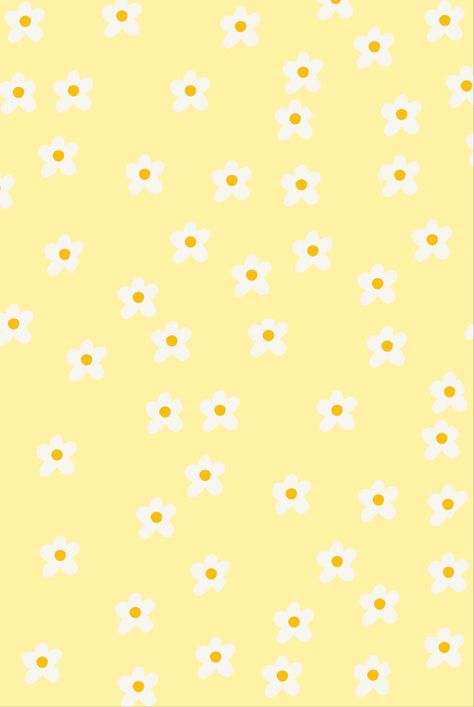 Yellow Daisy Wallpaper, Daisy Wallpaper, Brown Wallpaper, Simple Wallpapers, Pastel Yellow, Yellow Background, Ipad Wallpaper, Yellow And Brown, Daisy