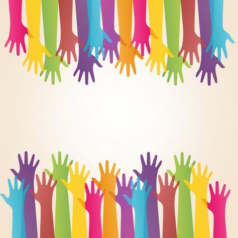 Community and Solidarity - Reaching - Concept with Copyspace Free Stock Photo Community Cartoon, Solidarity Illustration, Community Illustration, Hope Logo, Cheer Posters, Folder Design, Sunset Wallpaper, Learn Art, Finger Painting