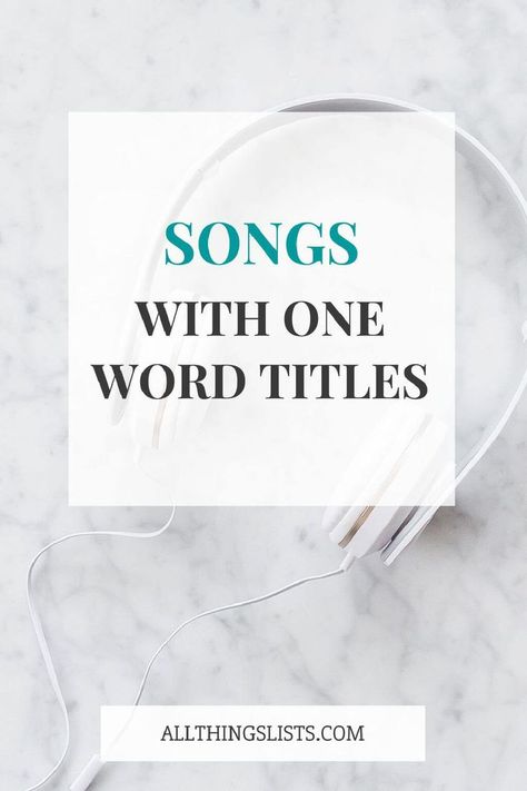 Songs with one word titles, from names, places and everything else inbetween Short Meaningful Quotes, Song Titles, Name Songs, Writing Lists, Song List, One Word, Meaningful Quotes, Trivia, Fun Facts