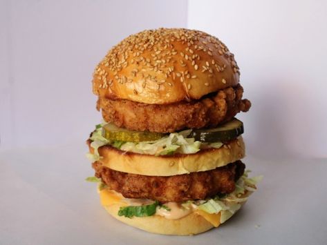 Chicken Big Mac Recipe, Mcrib Copycat Recipe, Big Mac Copycat, Hardees Biscuit Recipe, Mcdonalds Copycat Recipes, Chicken Big Mac, Mac Chicken, Mc Chicken, Chicken Big