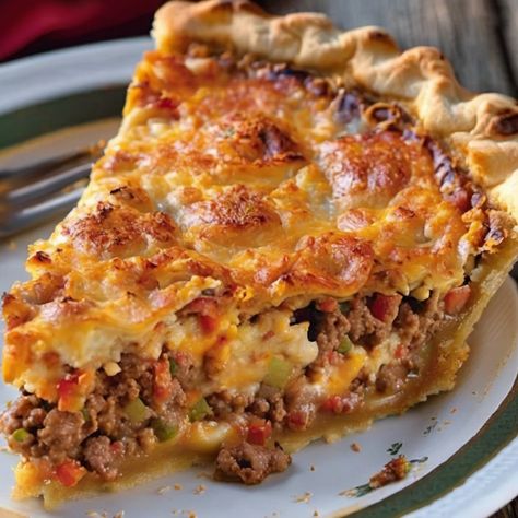 Grandma’s Secret Monterey Sausage Pie Monterrey Sausage Pie, Sausage Potato Pie, Homemade Sausage Pie, Monterey Sausage Pie, Deep Hamburger Sausage And Pepperoni Pie, Southern Grandma Recipes, Italian Sausage Pie, Sausage Pot Pie, Best Quiche Recipe Ever