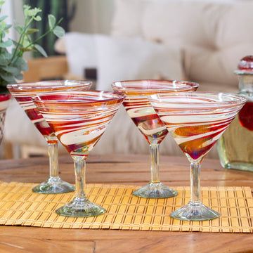 Glassware Martini Set, Entertaining Essentials, Martini Glasses, Glassware Set, Martini Glass, Recycled Glass, Stemware, Orren Ellis, Glass Set