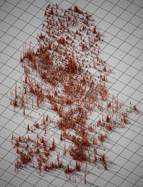 3D population density of Serbia Population Density, Visual Research, Serbia, Geography, Density, The Earth, Abstract Artwork, Map, Art