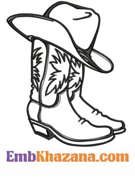 Cowboy Boot Embroidery File Design Pattern Dst Jef Pes Exp Cowboy Hat Embroidery, Boot Embroidery, Embroidery Online, Coffee Shop Logo, Event Logo, Hat Embroidery, File Design, Unicorn Design, Applique Embroidery Designs