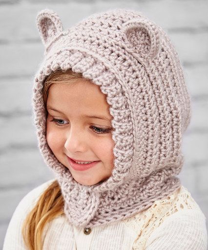 Happy Hoodie Hat Free Crochet Pattern for Kids from Redheart. Skill Level: Intermediate Kids will love wearing this crocheted hood style hat. The ears make it extra cute and perfect for playtime imagination. A hidden snap makes it easy to put on, but harder to lose at recess! Free Pattern More Patterns Like This! Crochet Newborn Hat, Happy Hoodie, Crochet Hood, Hood Pattern, Crochet Hoodie, Gilet Crochet, Crochet Kids, Crochet Cowl Pattern, Bonnet Crochet