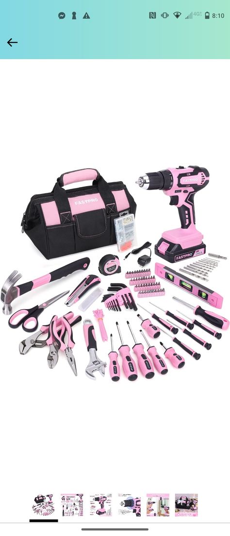 Pink Tool Set, Girl Tools, Car Tool Kit, Gymnastics For Beginners, Pink Tools, Cars Interior, Cool Car Accessories, Pink Office, Tools For Women