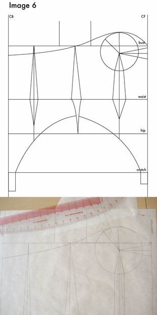 Picture of Bunny Suit Pattern Part 2 - Shaping and Style Lines Bunny Suit Sewing Pattern, Bunny Suit Pattern, Bunny Suit Tutorial, Playboy Bunny Costume, Suit Sewing Patterns, Bodysuit Pattern, Night Parties, Girl Dress Pattern