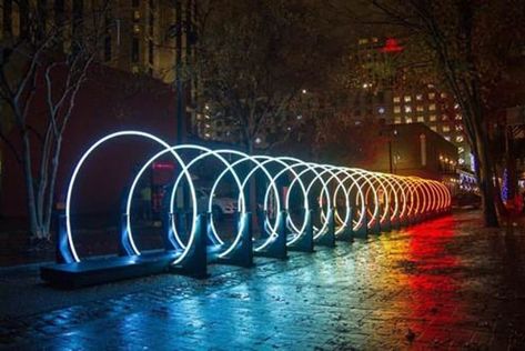 Walk Through A Kaleidoscopic Tunnel Of Lights In Midtown - Secret NYC Tunnel Of Lights, Event Entrance Design, Winter Light Festival, Interactive Artwork, Eindhoven Netherlands, Event Entrance, Entrance Lighting, Light Tunnel, Light Festival