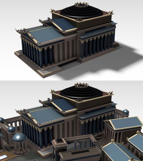 Temple Of Saturn, Stalinist Architecture, Classical Villa, Futuristic Typography, Egyptian Home Decor, Bangunan Minecraft, Skyscraper Architecture, Classical Antiquity, Building Concept