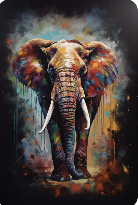 Elephant Painting Canvas, Majestic Elephant, Bull Elephant, Elephant Artwork, African Savannah, Realistic Tattoo Sleeve, Elephant Tattoo Design, Elephant Pictures, Elephants Photos