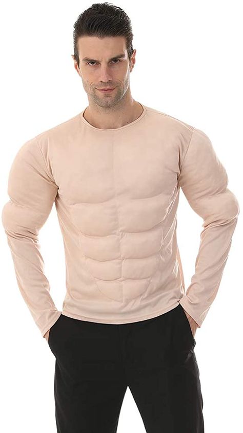 Amazon.com: EraSpooky Men Muscle Shirt Bodybuilder Halloween Costume Accessory for Adult Muscle Shirt Padded : Clothing, Shoes & Jewelry Satyr Costume, Gym Setup, Pectoral Muscles, Muscle Shirt, Halloween Costume Accessories, Muscle T Shirts, Muscle Shirts, Men's Muscle, Suit Shirts