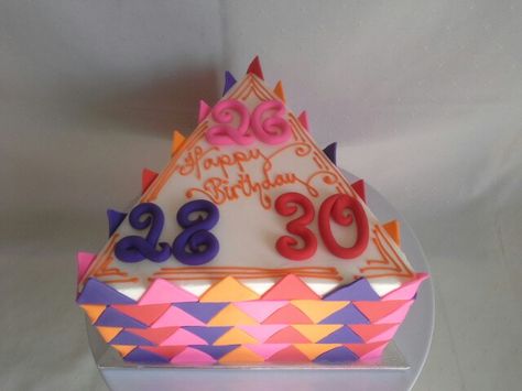 Triangle Birthday Cake, Triangle Cake, Hawkes Bay, Celebration Cakes, 3rd Birthday, Birthday Cakes, Party Ideas, Birthday Cake, Created By