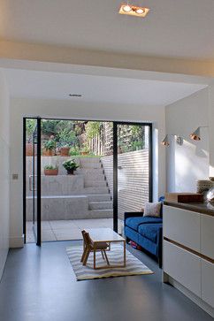 Milton contemporary-kitchen Basement Entrance, Contemporary Entryway, Kitchen Contemporary, Basement Windows, Contemporary Building, Contemporary Exterior, Cottage Renovation, Basement Apartment, Contemporary Fireplace