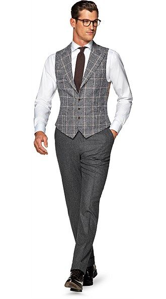 Grey Waistcoat Waist Coat Men, Mens Office Fashion, Stylish Waistcoats, Grey Waistcoat, Waistcoat Outfit, Waistcoat Designs, Men Waistcoat, Suit Supply, Slim Fit Suit Men