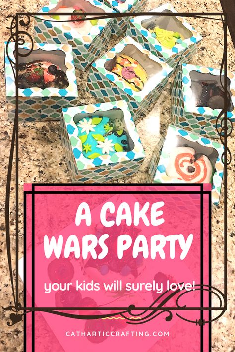 If you love cake and ice cream and a little playful competition, then a cake wars party theme is the way for you. Click now! Baking Challenge Birthday Party, Cupcake Wars Theme Ideas, Cake Wars Birthday Party, Cake Wars Ideas, Cake Competition Ideas, Bake Off Competition Ideas, Cupcake Wars Party, Small Cake Boxes, Detective Party