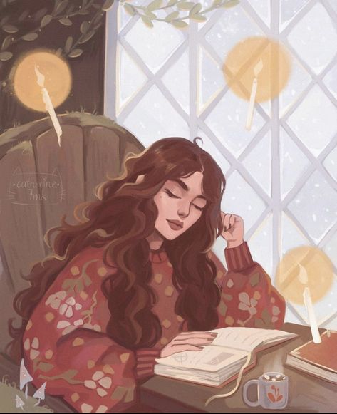 Winter Hogwarts, Hermione Granger Art, Hermione Granger Fanart, Hermione Fan Art, Harrypotter Fanart, 17k Followers, Harry Potter Fanart, Images Harry Potter, Harry Potter Artwork