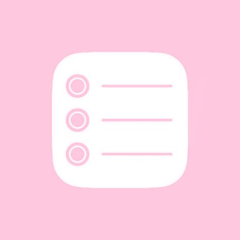 Pink Reminders Icon, Reminder Icon, Reminders Icon, Pink Theme, Me App, Pink Themes, Blue Rose, App Icon, To Do List