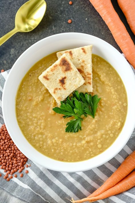 Discover the comforting warmth and rich flavors of Lebanese yellow lentil soup with this easy-to-follow recipe. Packed with protein and wholesome ingredients, this soup is perfect for a cozy night in or as a tasty appetizer for your next gathering. Let the fragrant spices and hearty lentils transport you to the bustling streets of Lebanon with each spoonful. Try this nourishing dish today and experience a taste of Middle Eastern cuisine right in your own home! Yellow Lentil Soup, Middle Eastern Lentil Soup, Lebanese Lentil Soup, Middle Eastern Cuisine, Yellow Lentils, Lebanese Cuisine, Lentil Soup Recipes, Kitchen Witchery, Eastern Cuisine