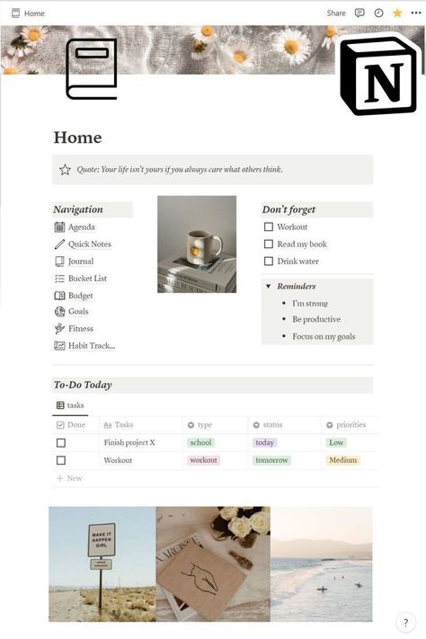 Minimal Notion, Dashboard Aesthetic, Study Planner Free, Life Planner Template, Free Planner Templates, Notion Dashboard, Study Essentials, Ipad Hacks, Small Business Planner