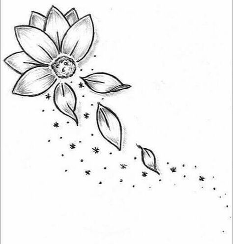 Flower Outline Tattoo, Tato Mandala, Women Tattoos, Sunflower Drawing, Muster Tattoos, Small Flower Tattoos, Flower Tattoo Sleeve, Flower Outline, Tattoo Stencil Outline