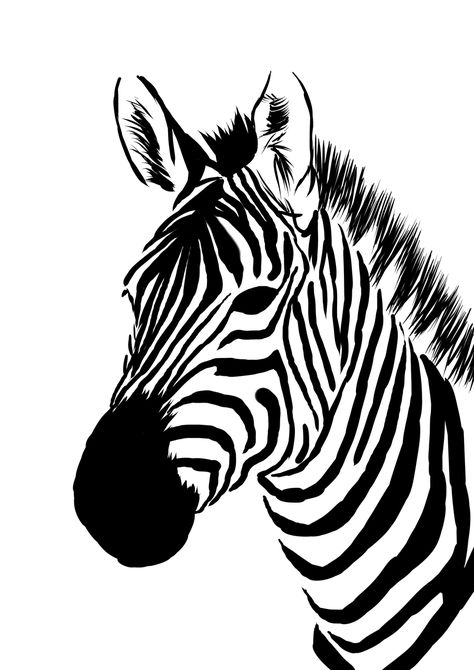 zebra cross contour Zebra Drawing, Zebra Face, Zebra Painting, Face Outline, Zebra Art, Animal Stencil, Majestic Creatures, Outline Drawing, Drawing Faces