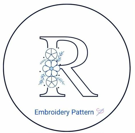 R Embroidery Letter, Letter R Embroidery, Hand Embroidery Letters, Bullion Embroidery, Alphabet Embroidery, Basic Hand Embroidery Stitches, Embroidery Alphabet, Name Embroidery, Embroidery Template